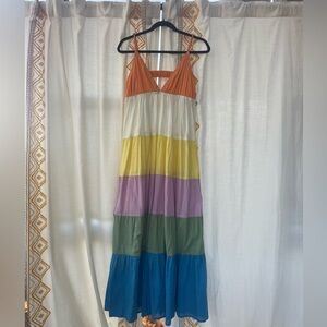 Roxy Multicolor Striped Maxi Dress